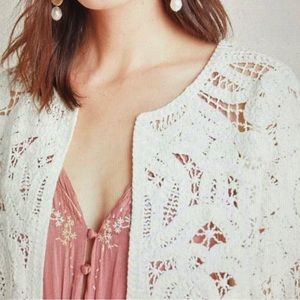 Anthropology Crocheted, crack, open cardigan sweater